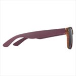 Woodtone Frames with Maroon Temples Side